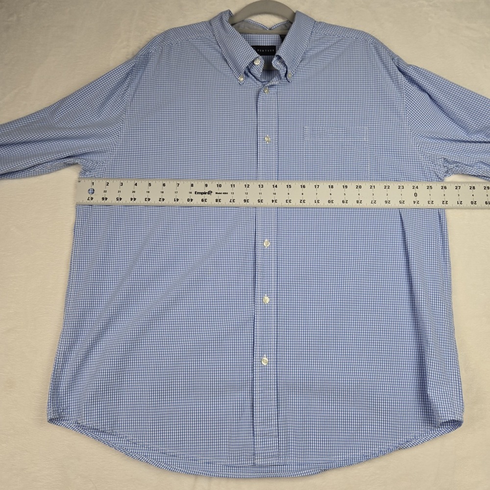 PGA Tour Men's Blue White‎ Gingham Button Down Shirt Size XXL Long Sleeve - Picture 4 of 7